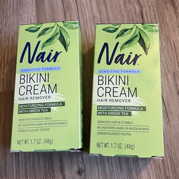 Nair Hair Remover Sensitive Formula Bikini Cream Hair Removal, 1.7 Oz- 2 Pack - Picture 2 of 8
